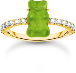 Thomas Sabo TR2459-414-6-54 Gold ring w. green Goldbears , női