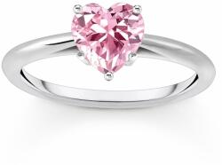 Thomas Sabo TR2476-051-9-56 Silver Ring with pink Stone in Heart Shape Ladies, női