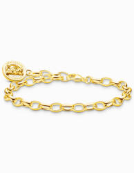 Thomas Sabo X0291-413-39-L17 Silver charm bracelet w. Goldbears logo ring, női