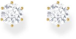 Thomas Sabo H2301-414-14 Gold-plated Ear Studs with white Brilliant-cut Stone 6, 0 mm Ladies, női