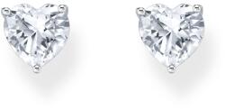 Thomas Sabo H2306-051-14 Silver Ear Studs with white Stone in Heart Shape 7, 0 mm Ladies, női