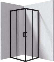Deante Funkia Evo zuhanykabin 90x80 cm négyszögletes fekete matt/átlátszó üveg KYC_N089P (KYCN089P)