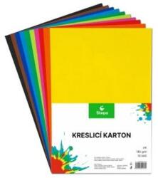 STEPA Rajzlap A4, 180g, 10 lap, STEPA, vegyes színek