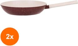 Grunberg Set 2 x Tigaie Aluminiu, 2.50 l, Rosie / Alba, Interior Anti-Aderent, Compatibila Plita Inductie, 28 cm, Grunberg (GUJ-2xGR5715)