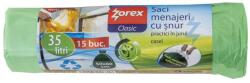 Zilan Saci Menajeri cu Snur, 50 x 60 cm, 35 l, Verzi, 15 Bucati (ZLN-EXT109666)