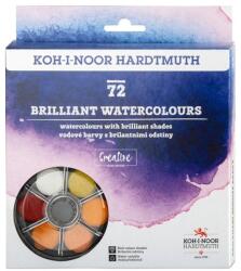KOH-I-NOOR Acuarele Brilliant, 22.5 mm, Varf Rotund, 72 Culori, Koh-I-Noor (KH-K174 507-18-72)