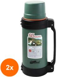 Grunberg Set 2 x Termos, Metal si Inox, Capacitate 2 l, Diverse Culori, Grunberg (GUJ-2xVF200SS)