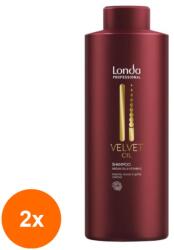 Londa Professional Set 2 x Sampon Londa Professional Velvet Oil, cu Ulei de Argan, 1000 ml