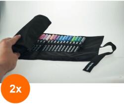 KOH-I-NOOR Set 2 x Penar Roll-up Negru pentru 24 Instrumente (HOK-2xKH-K9050-24N) Penar