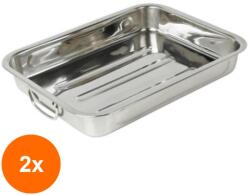 Grunberg Set 2 x Tava pentru Lasagna, din Inox, 45 x 35.50 x 5.50 cm, Grunberg (GUJ-2xILP45)