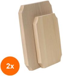 Z-tools Set 2 x 2 Tocatoare din Lemn de Fag, Dreptunghiular, Grosime 20 mm (LIZ-2xZLN-EXT6068) Tocator