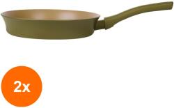 Grunberg Set 2 x Tigaie Aluminiu, 1 l, Interior Anti-Aderent, Compatibila Plita Inductie, 20 cm, Verde, Grunberg (GUJ-2xGR5726)