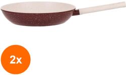 Grunberg Set 2 x Tigaie Aluminiu, 1.60 l, Rosie / Alba, Interior Anti-Aderent, Compatibila Plita Inductie, 24 cm, Grunberg (GUJ-2xGR5713)