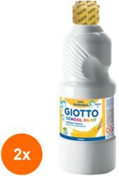 GIOTTO Set 2 x Culoare Tempera Giotto, White, 500 ml (CUL-2xFL0535301)