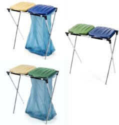 Meva Zsákállvány 120l kék sárga fedélű Műanyag/fém