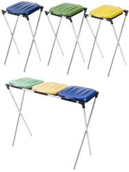 Meva Zsákállvány 120l zöld fedélű Műanyag/fém