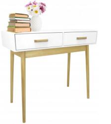 Family Asztal 2 fiókkal "Scandinavia" - 100 x 40 x 79 cm - fehér, DA00366C