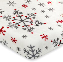 4Home Cearșaf de pat 4Home Snowflakes, microflanelă, 90 x 200 cm