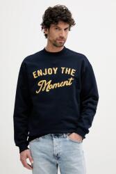 Benetton pamut melegítőfelső sötétkék, nyomott mintás, 3NWZU109W - sötétkék M