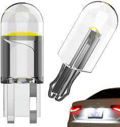  T10 LED autóizzó fehér színben, W5W foglalattal, 2 db (v10092)