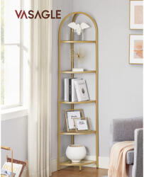VASAGLE Modern Sarokpolc Edzett Üveg Arany Állvány (EUZ-LGT810A01) - platinashop