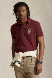 Ralph Lauren pamut póló Sskccmslm1 Short Sleeve - burgundia M