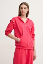 LIU JO felső rózsaszín, női, sima, kapucnis, TA5049 FS000 - rózsaszín XS