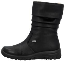 RIEKER Cizme dama, Rieker, Z7171-02-Negru, casual, piele ecologica, impermeabil, scurte, cu talpa joasa, negru (Marime: 39)