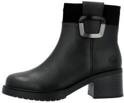 RIEKER Ghete dama, Rieker, Y5253-00-Negru, casual, piele naturala, imblanite, cu toc, negru (Marime: 40)