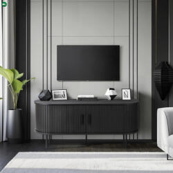 WIPMEB TV szekrény 120 cm fekete színben - TRISH