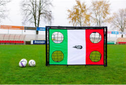 POWER SHOT Fekete focikapu (1, 8 x 1, 2m) + olasz lövőfal fekete|kék|vörös