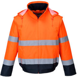 Portwest C464 - Hi-Vis 2 az 1-ben kontrasztos Essential Lite bomber kabát (PW-C464ONRS)