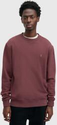 AllSaints pamut melegítőfelső RAVEN CREW - burgundia XS