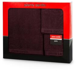 Eurofirany Evi Pierre Cardin 3db-os pamut törölköző szett Burgundi