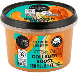 Organic Shop Collagen Boost shea cukros testradír sárgadinnyével, 250 ml - hajpatika