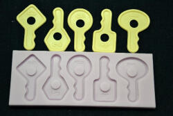 Family Collection marcipán/fondant mintázó szilikon kulcs forma (5-ös)