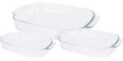 Family Collection hőálló sütőtál szett szögletes ÜVEG 2L/2, 7L/3, 8L