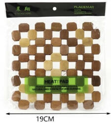 Family alátét bambusz 19cm négyzet alakú