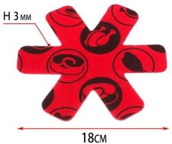  Family edényalátét hatszögletű átm: 18cm piros