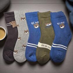 Aura Via Gyerek FIÚ vastag maci mintás zokni szett - 5 pár/csomag 28-31 102937