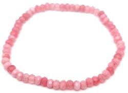 R. M. ékszer Achát faz szin vil rózsaszín korong kari 4x3mm (058777)