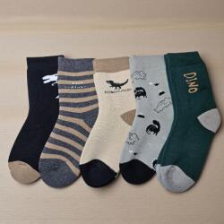 Aura Via Gyerek FIÚ vastag DÍNÓ mintás zokni szett - 5 pár/csomag 28-31 102910