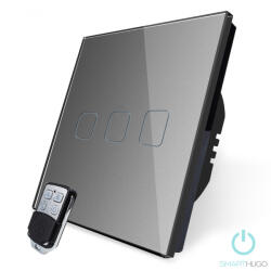 Smarthugo 3 Körös Szürke RF Villanykapcsoló Smarthugo mintás gombbal