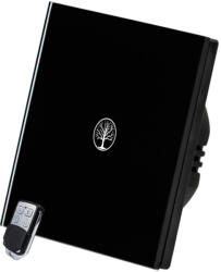 Smarthugo 1 Körös Fekete RF Váltó Villanykapcsoló Fa mintás gombbal (sh110201)