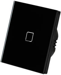 Smarthugo 1 Körös Fekete Dimmer Villanykapcsoló Smarthugo mintás gombbal (sh100302)