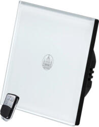 Smarthugo 1 Körös Fehér RF Váltó Villanykapcsoló Fa mintás gombbal (sh110201)