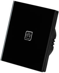 Smarthugo 1 Körös Fekete Impulzuskapcsoló Mancs mintás gombbal (sh100901)