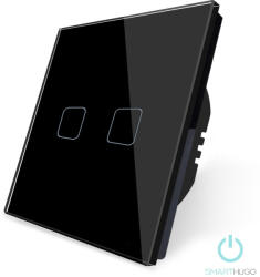 Smarthugo 2 Körös Fekete Dimmer Villanykapcsoló Smarthugo mintás gombbal