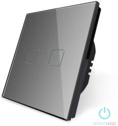 Smarthugo 2 Körös Szürke Dimmer Villanykapcsoló Budapest mintás gombbal