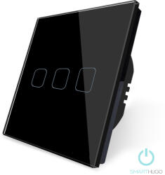 Smarthugo 3 Körös Fekete Dimmer Villanykapcsoló Smarthugo mintás gombbal
